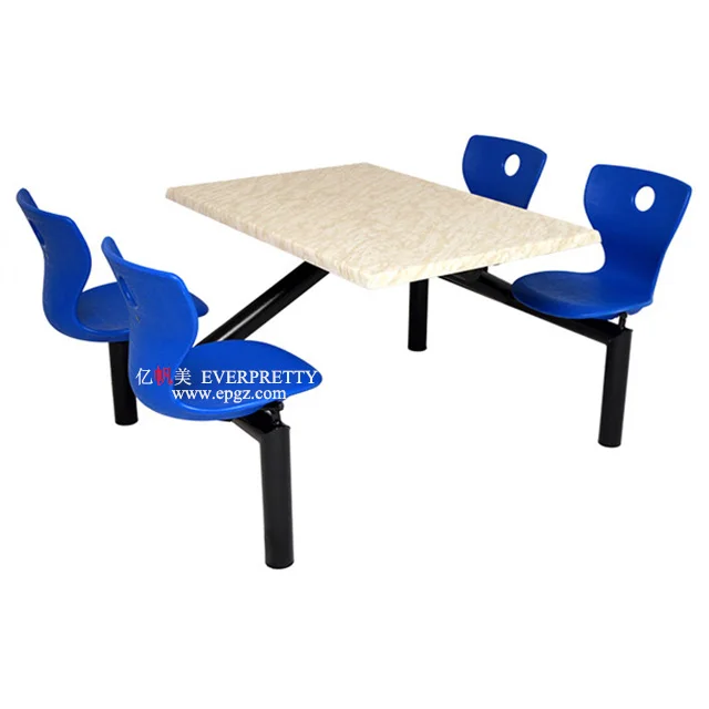 Popular Modern Design Dining Table and Chair Set Meal School Dining Hall Dining Table with Chairs