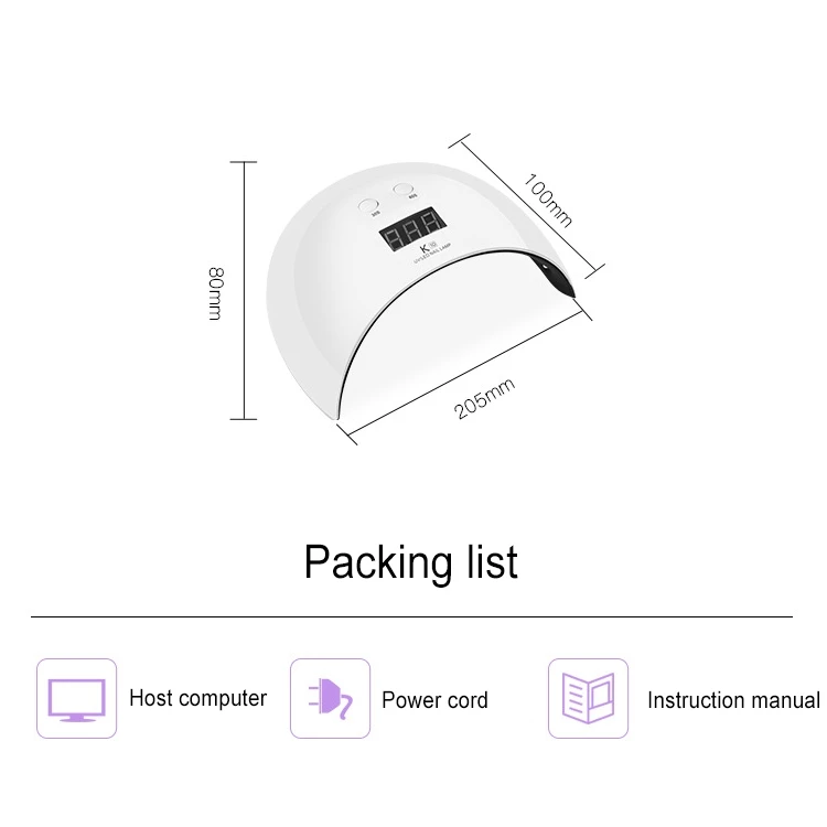 Hot Sale Professional K10 24W LED Nail Art Lamp Nail Polish Fast Drying Machine Smart Sensor Timing Nail dryer Lamp