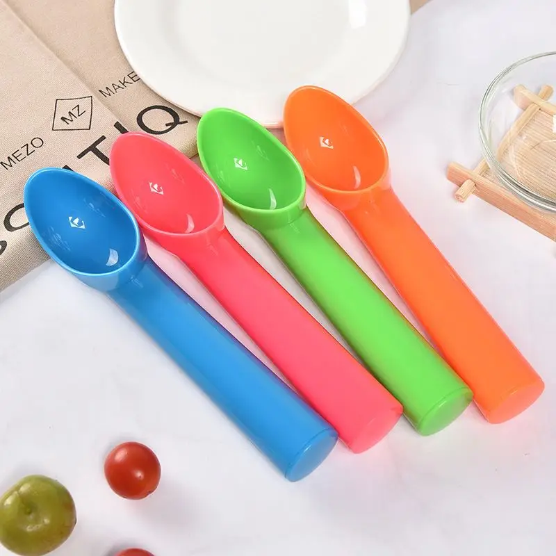66 Wholesale Kitchen Yogurt Tool Food Grade Digging Ball Maker Scoop PP Milk Powder Fruit Spoon Plastic Ice Cream Scoop