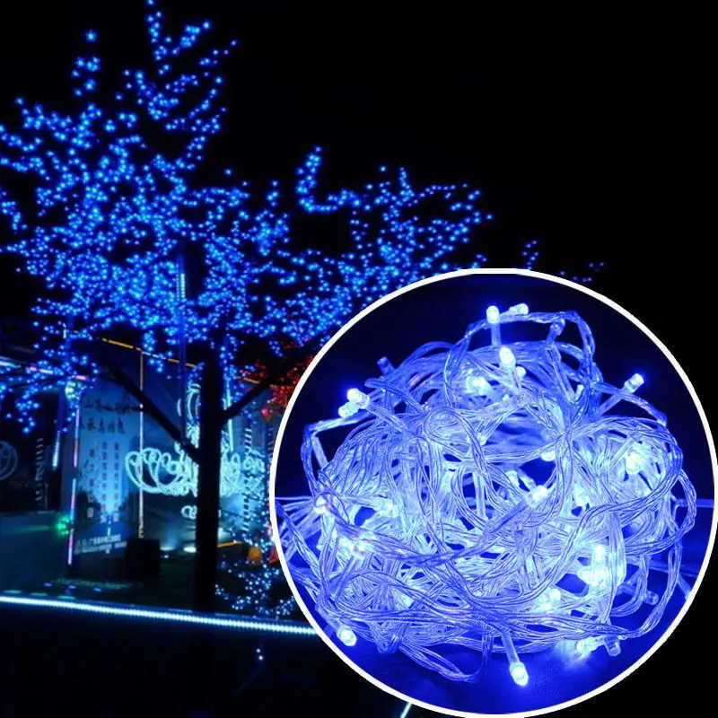 Cherry Balls LED Star Fairy Garland 10m Outdoor Waterproof Icicle Waterfall String Light for Holiday Party Wedding Decor