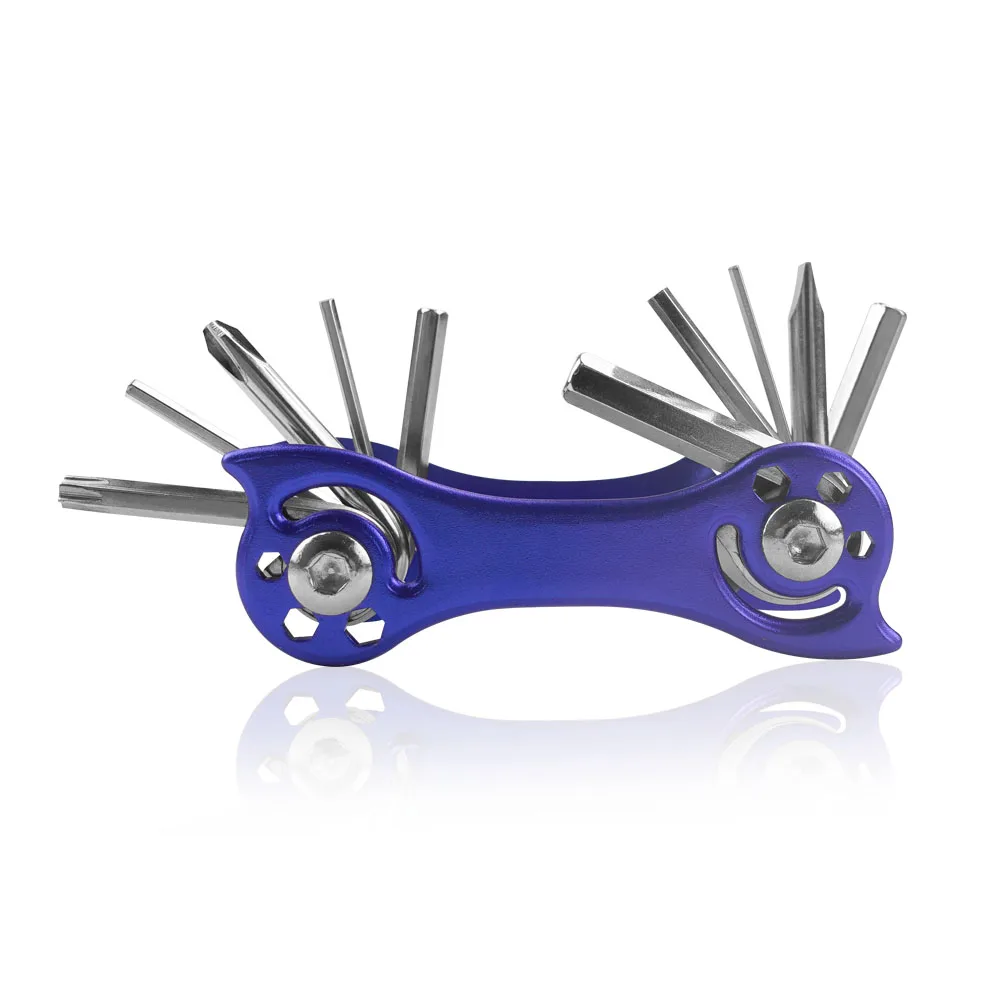 10 in 1 Bicycle Multifunctional Tool Kits Stainless Steel Mini Foldable Bike Repair Tool Universal Cycling Tools