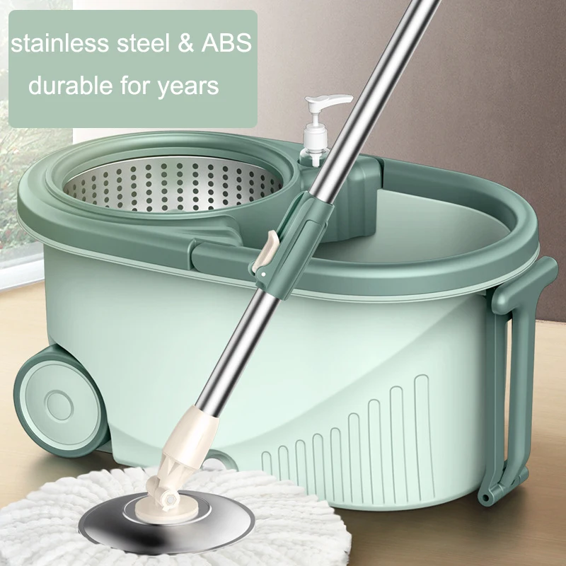 Floor Cleaning Microfiber Spinning Mop Bucket 360 Rotating Spinning Mop Bucket