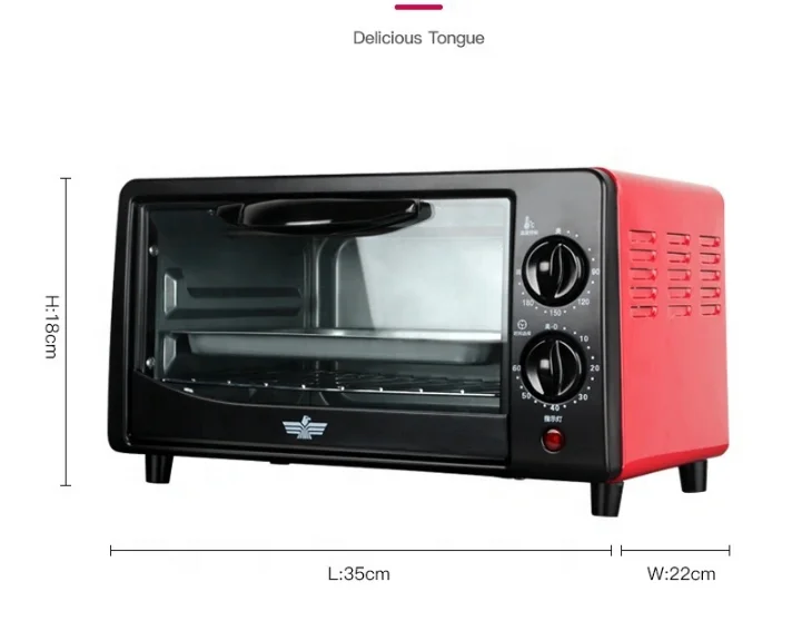 12 liter household mini electric oven pizza cake bread double-layer baking household oven