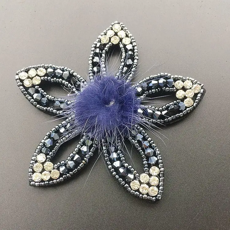 New wholesale heavy duty manual beaded clothing patch crystal cross anchor decoration shoes hats diy accessories