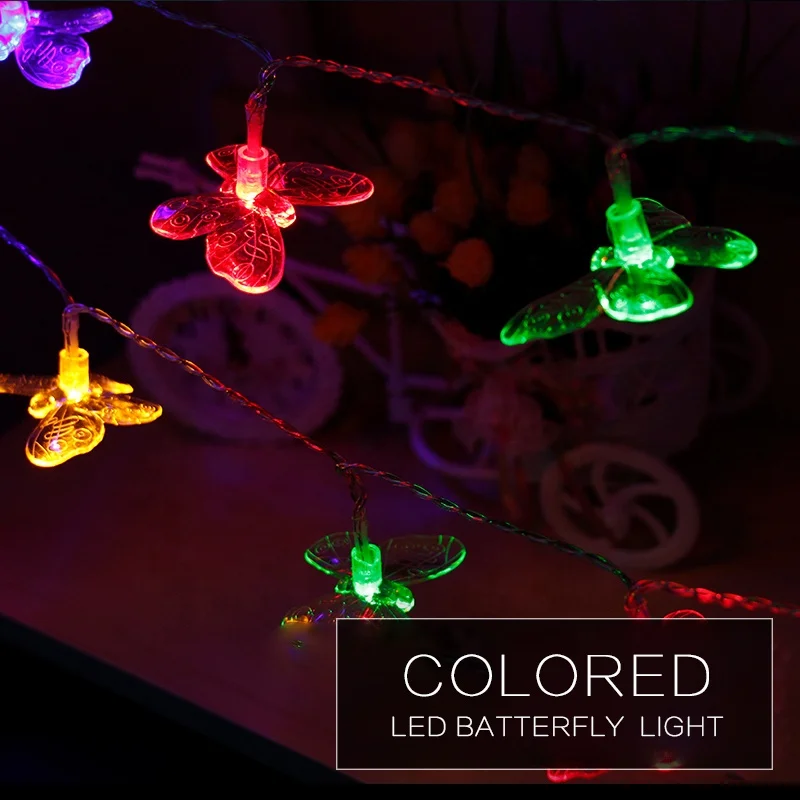 СВЕТОДИОДНАЯ Гирлянда-бабочка 8 режимов гирлянда для вечеринки комнаты сада свадьбы рождественские украшения