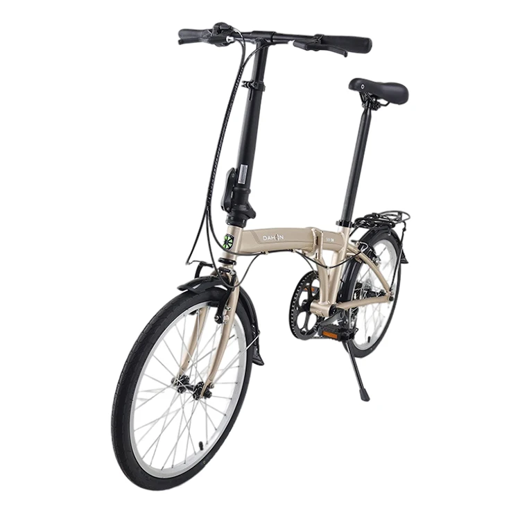 
New Product 2021 Small Size Easy To Carry 6061 Alloy Gold Suv D6 Folding Bike 