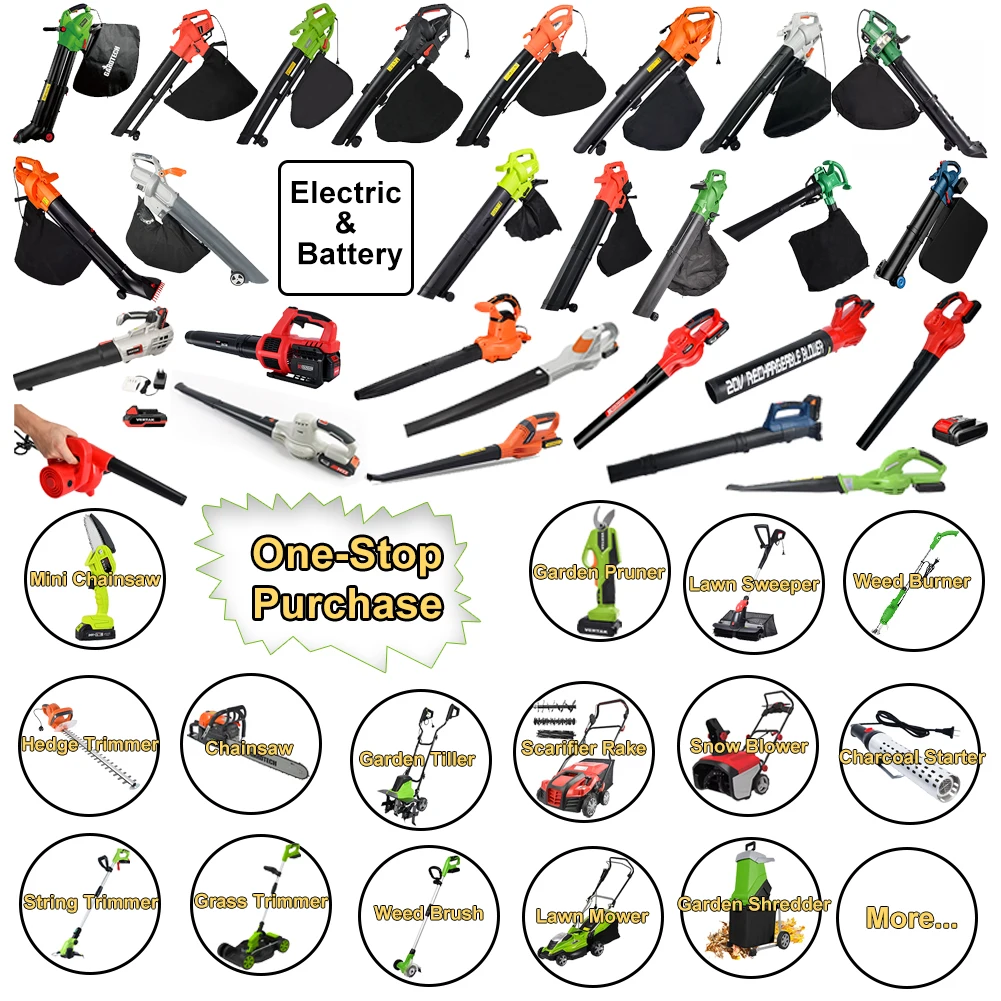 Vertak 3000W variable 6 speed adjustable garden leaf blower and vacuum blower for leaf