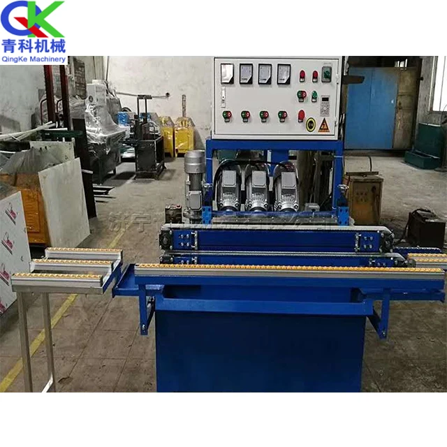 45° table top round edge processing equipment  PLC computer control glass chipping equipment
