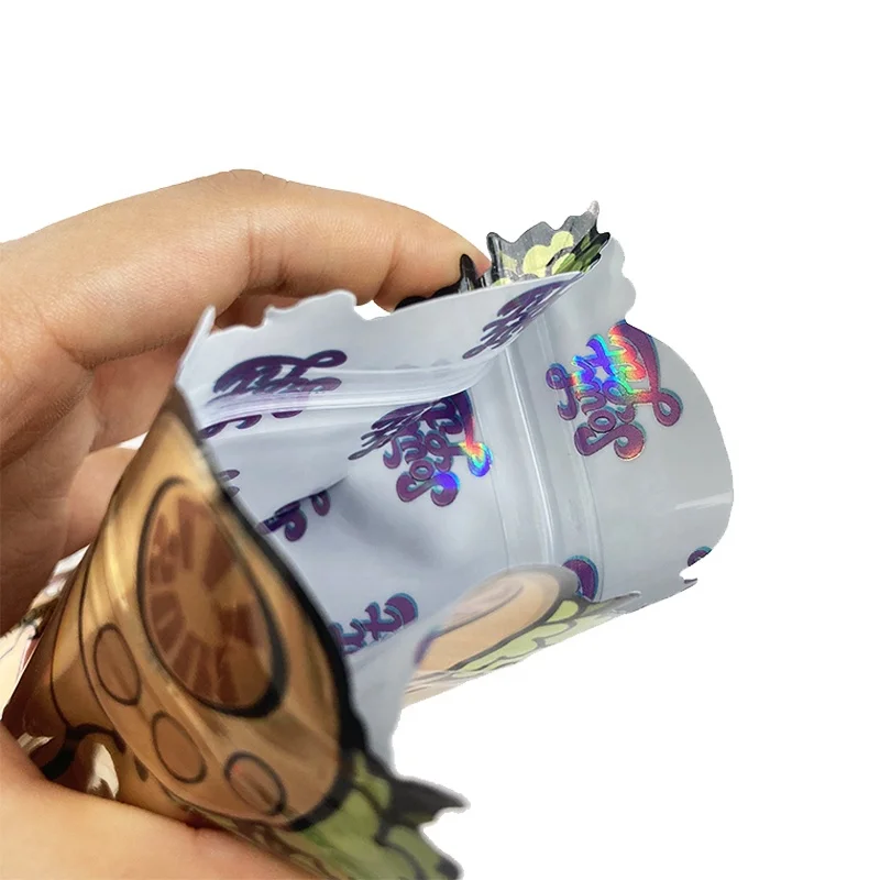 Матовая Мягкая сумка из майлара 3 5 г с принтом на заказ внутренние голографические высекальные мешки