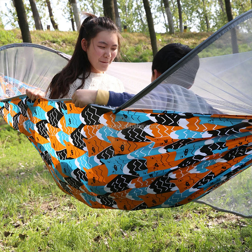 Hot Selling Outdoor Camping strap hammock polyester beach hammock portable camping hammock