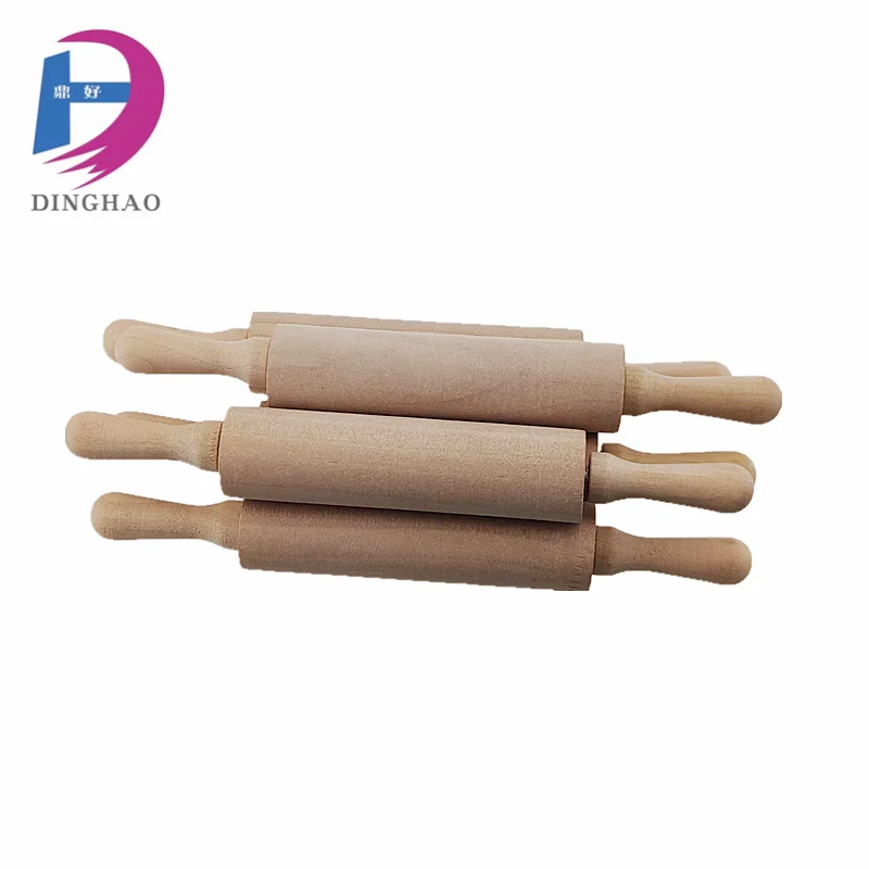 Original Wood Color Rod for Flour Food Making DIY Rolling Pin for Children