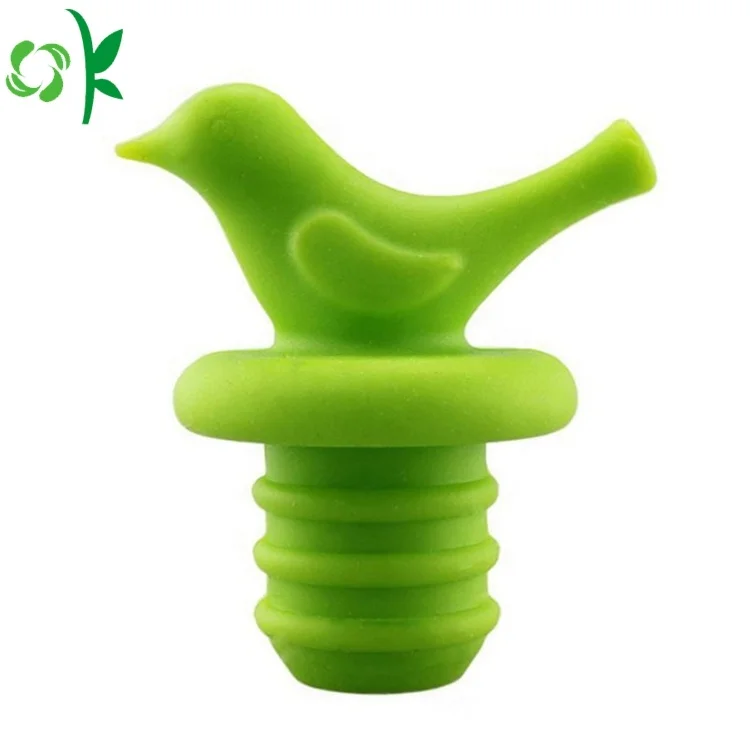 OKSILICONE забавная Силиконовая пробка в форме маленькой птицы для бутылок вина колпачки напитков и пива