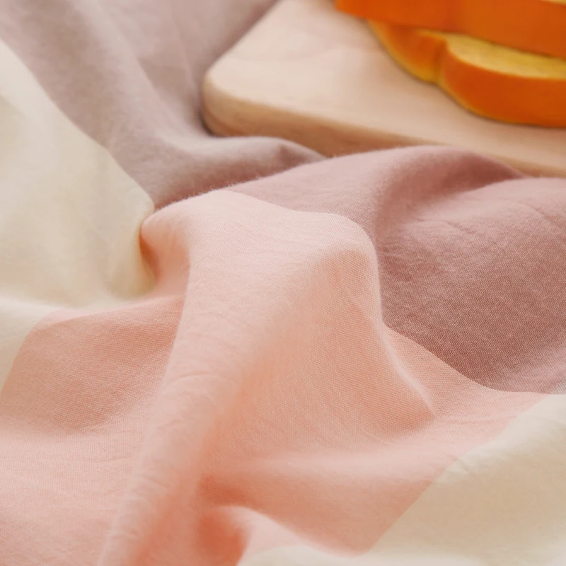 Adult Age Group bed cover sheet hot selling 100% cotton king bed sheet set Stripes Pattern single duvet cover for home use