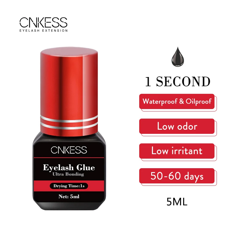 Fast Dry Eyelash Extension Adhesive Cruelty Free Strong Lash Glue High Quality Custom 1 Seconds Opp Bag Eyelash Glue Uv Led