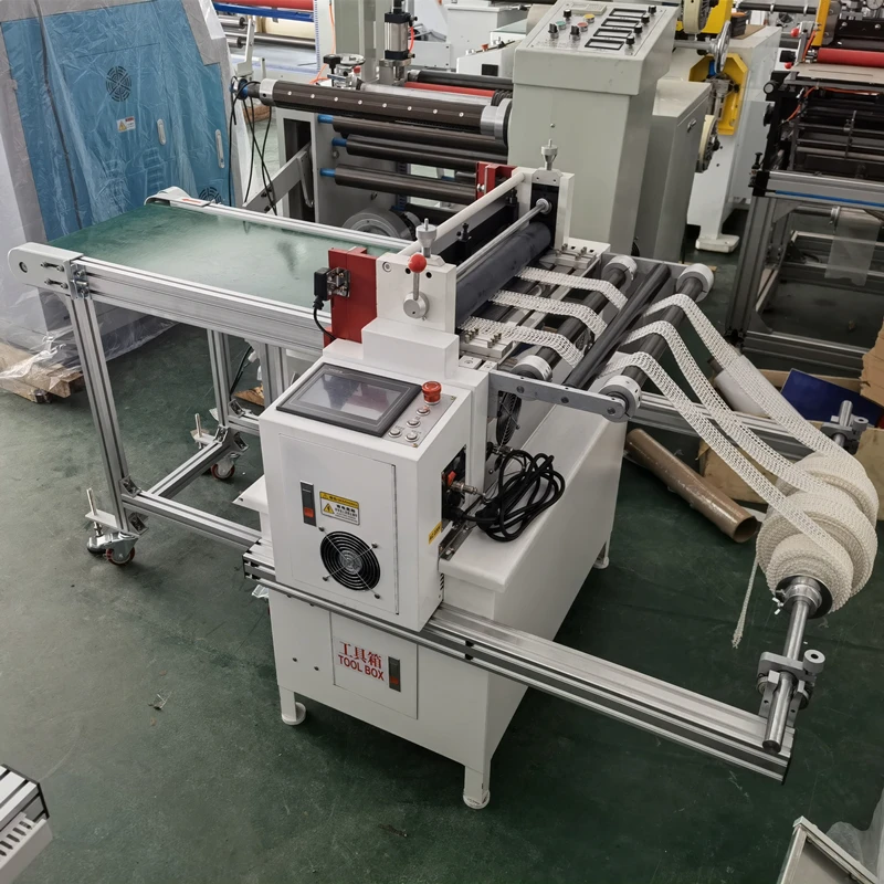 Polyester Material elastic Netting PP MESH cutting machine