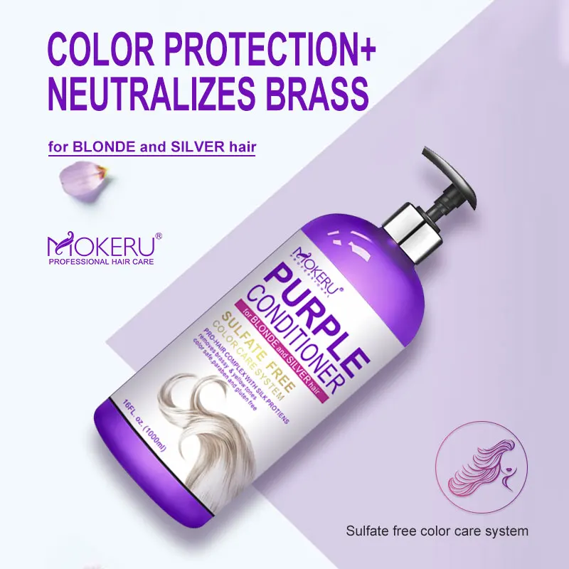 Customize Mokeru Sulfate Free Anti-hair loss Hair Conditioner Paraben Free Purple Shampoo and Conditioner For Women and Men