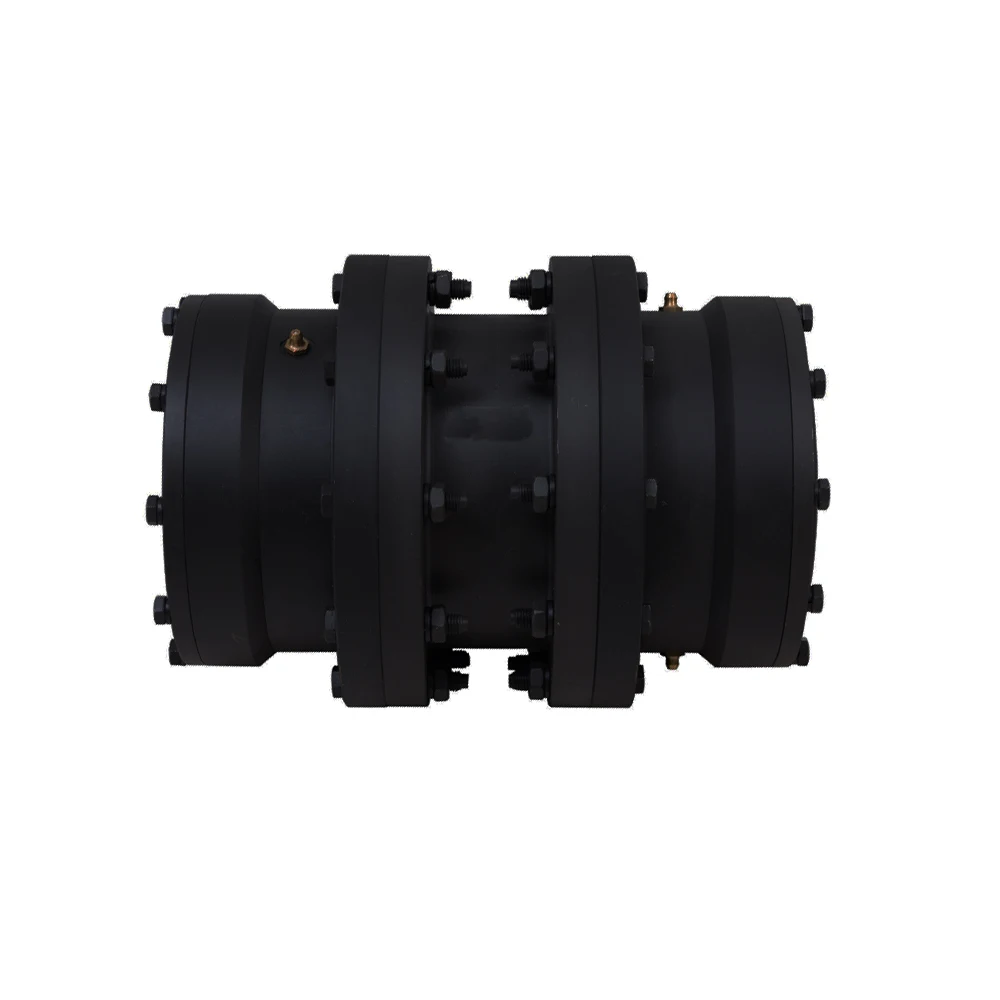 ROTEX torsionally flexible jaw coupling with clamping hubs