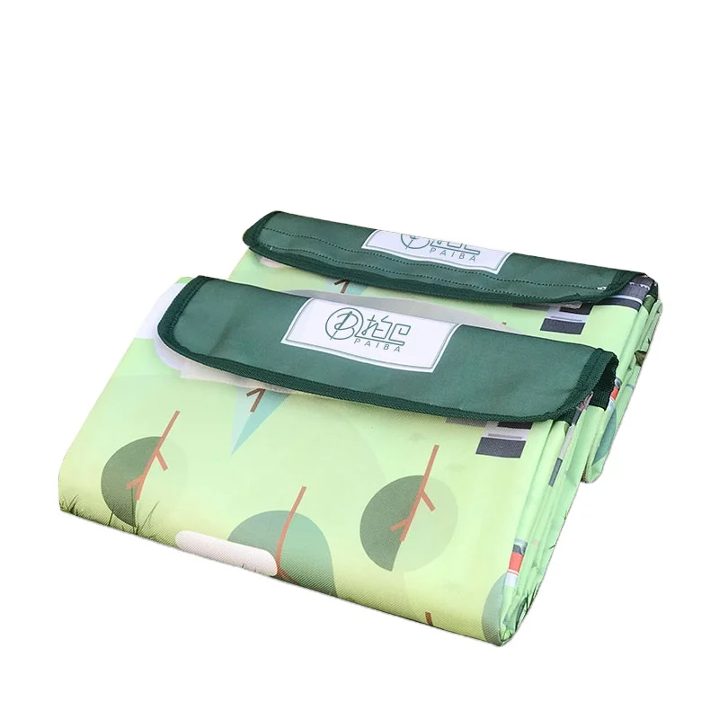 Foldable Custom Waterproof Outdoor Bag Matt Blanket Recycled Oxford Picnic Mat