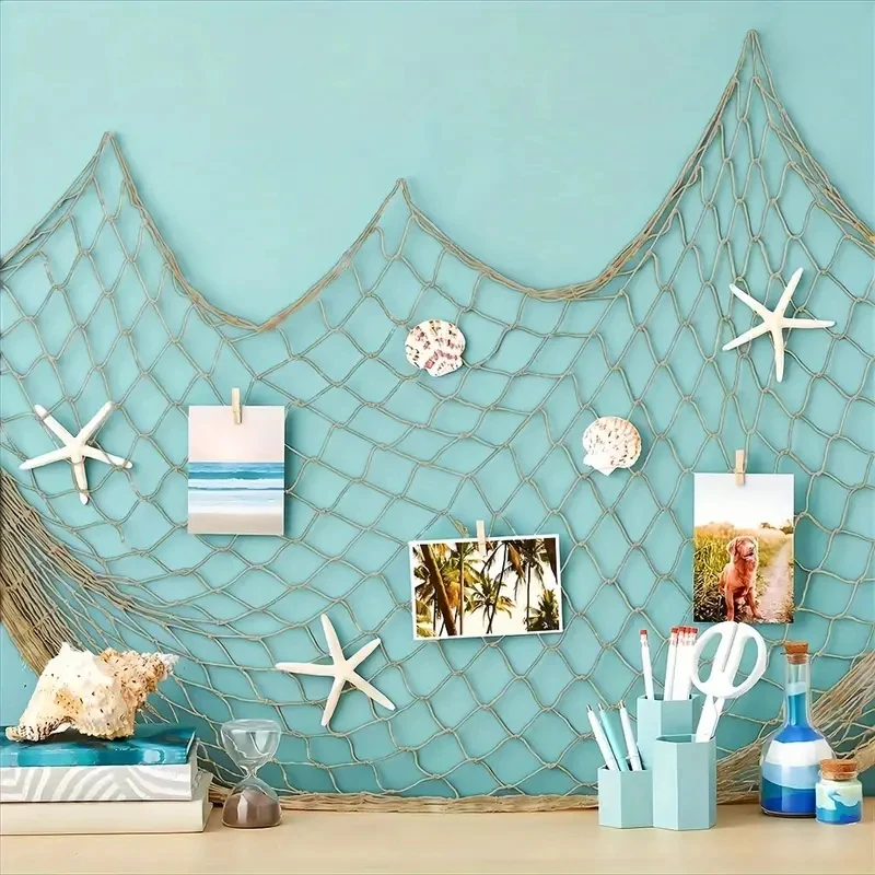 Custom High Quality Handcrafted Mediterranean Style Decorative Net Wall Hanging And Nautical Decor