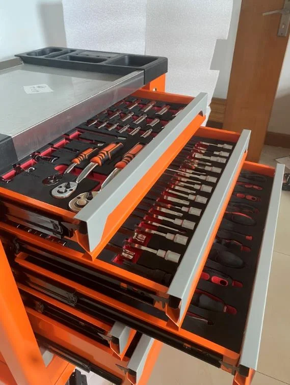 Srunv Hot Sale 7 Drawers Garage Storage Chests Steel Mechanic Roller Tool Cabinet Trolley With Tools