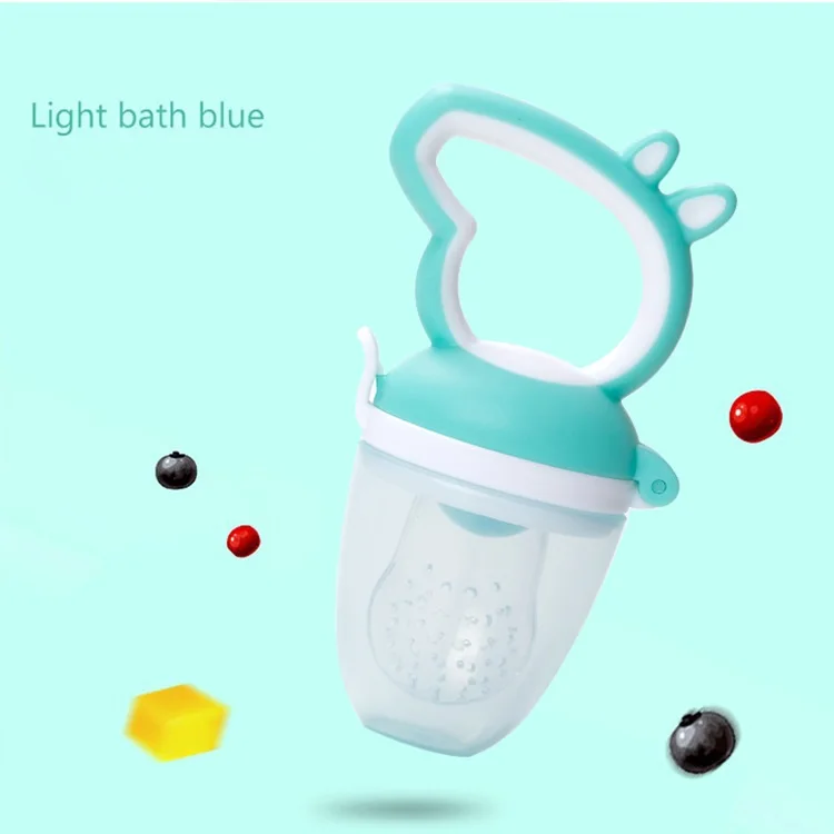 Safe Baby feeding BPA Free Cute Pig Deer Shape Food Vegetable Nipple Pacifier Feeding Silicone baby fruit feeder