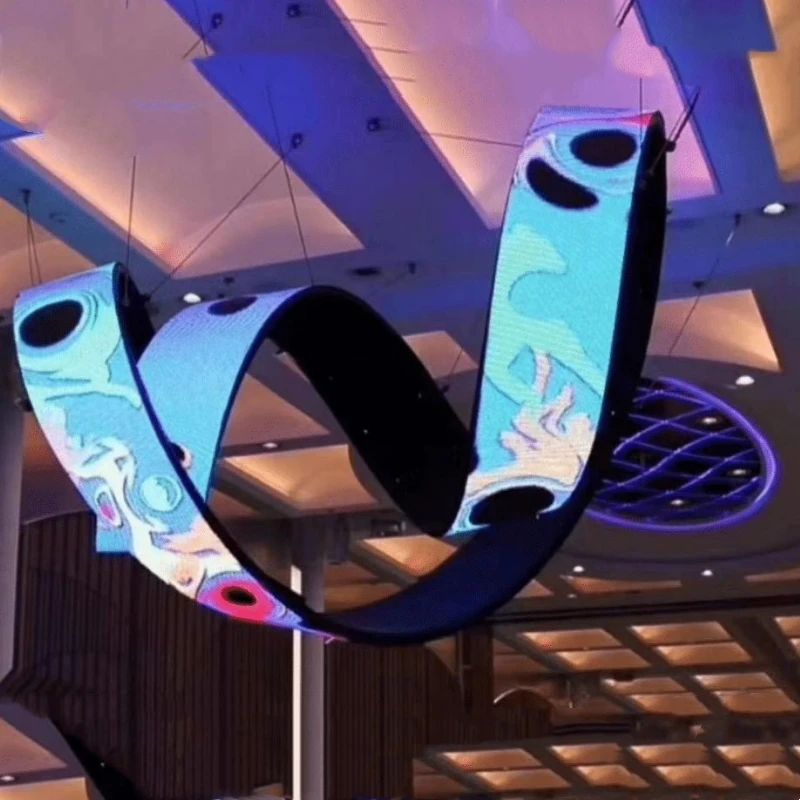 Cylindrical Columnshopping Mall Curved Soft Flexible Advertising Led Module Panel P1.56 P1.875 P2 P2.5 Led Flex Display Screen