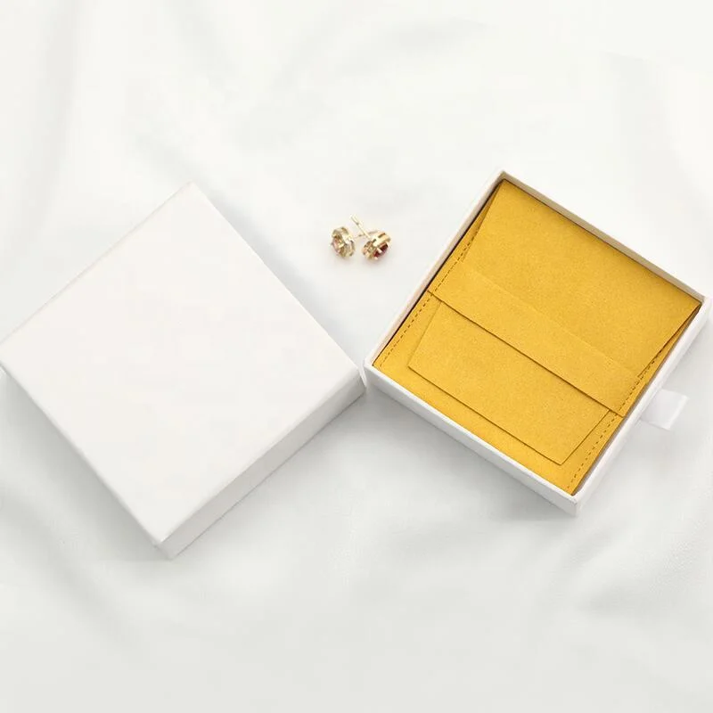Eco Friendly Microfiber Custom Jewelry Pouch Embossed Envelope Design Flap Microfiber Jewelry Pouch Dustbag