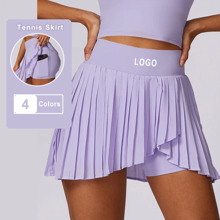 New Pleated Sports Short Skirt Pants New Arrivals Gym Clothes Cute Tennis Running Sport Skirt With Short For Women