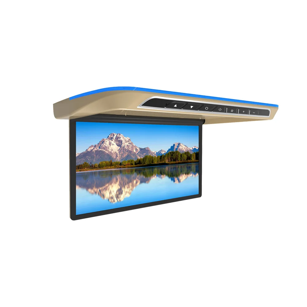 New Universal 17.3 Car Overhead Monitor Roof TV Android 2+32G Electric Auto IPS wifi car roof mounted lcd monitor