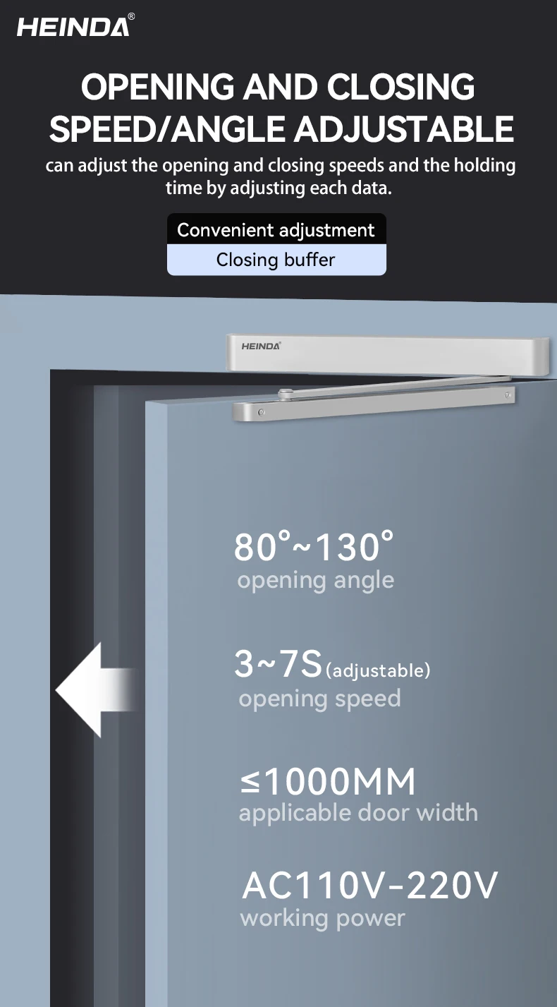 Ultra-narrow Electric Door Closer with Remote Control CD-68