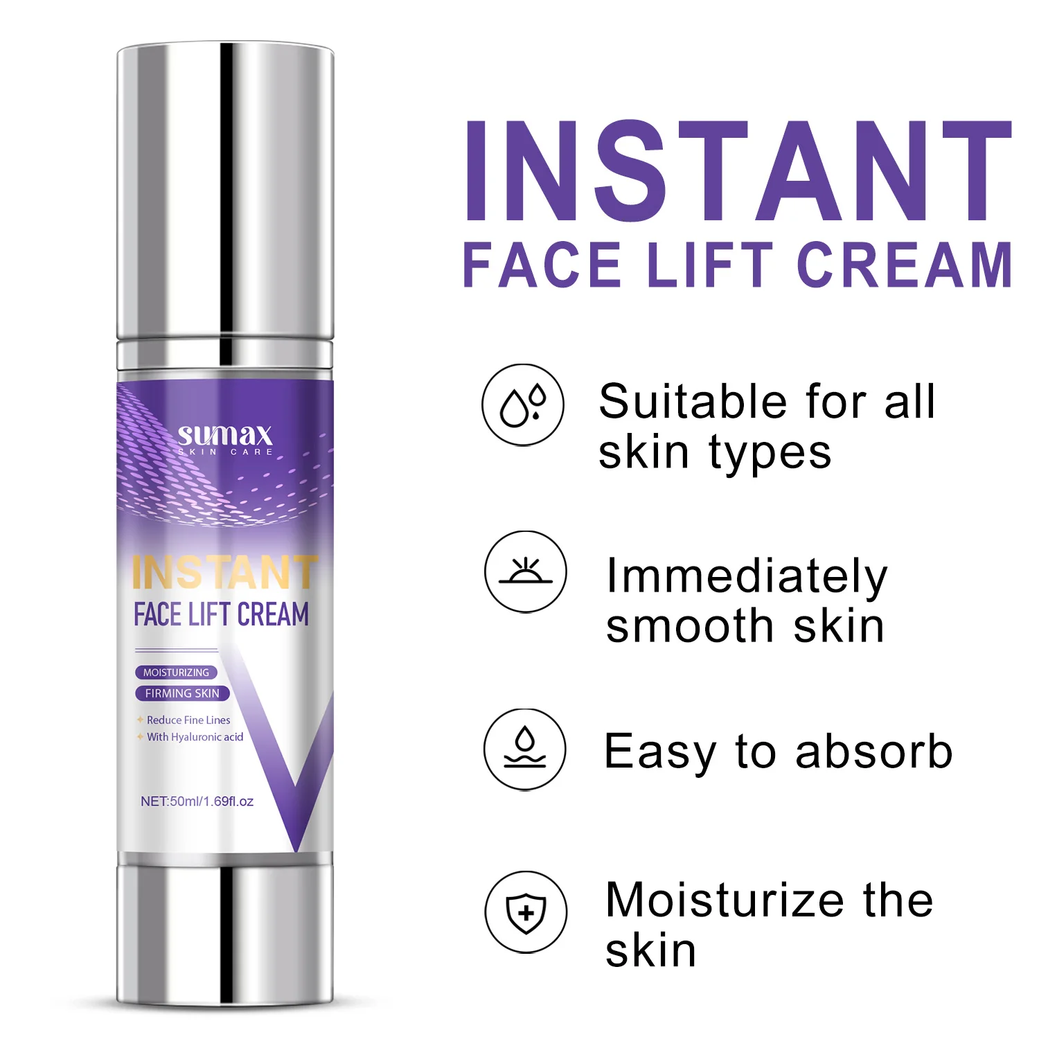 custom logo private label Skin Care Instant Face Lift Cream 50ml Firming Reduce Fine Lines Face Care Cream