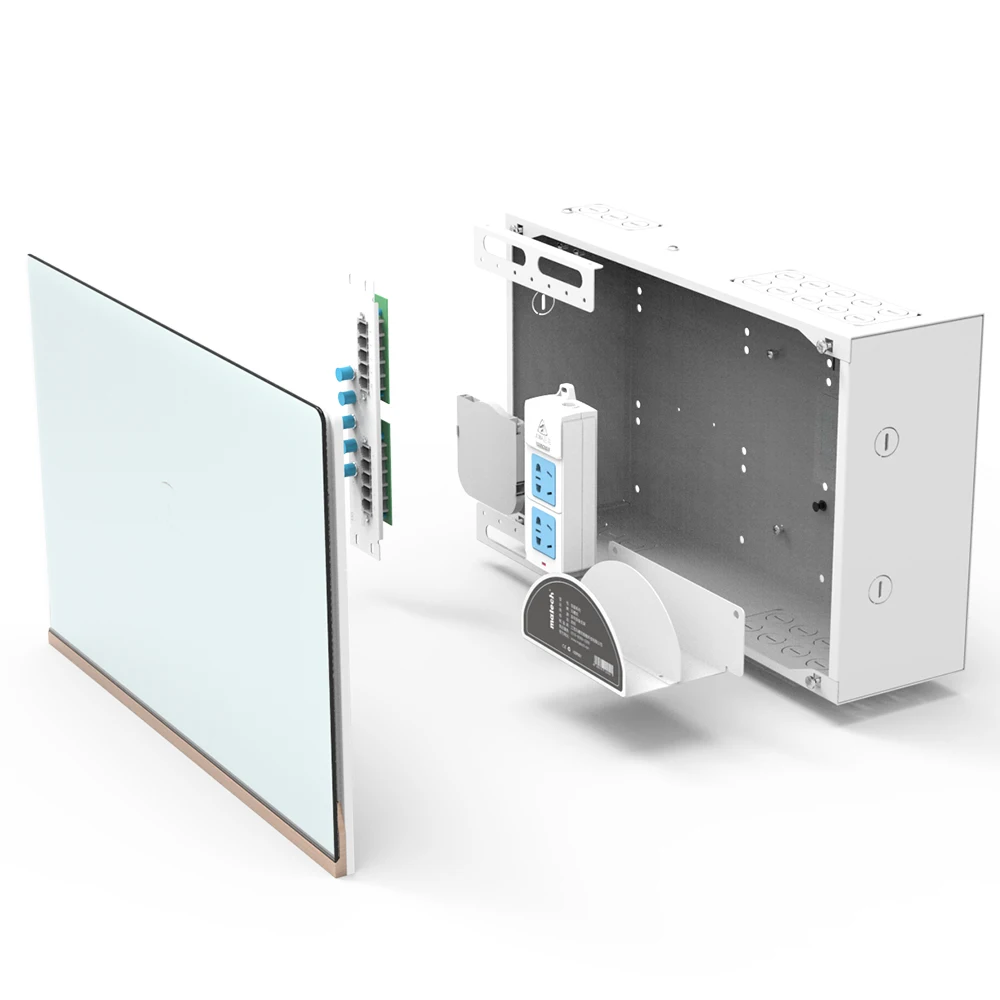 Matech flush mounted Smart cabinet optics fiber terminal box for installing modem device box