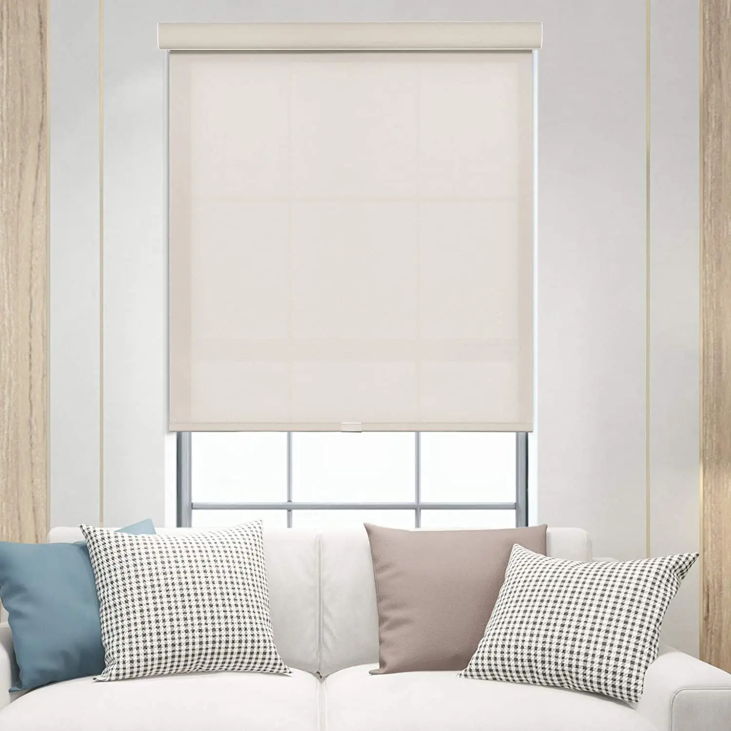 Motorized PVC Roller Shades Industrial Design Outdoor Garden Aluminum Vertical Zip Curtain Kits with Electric Motor Accessories