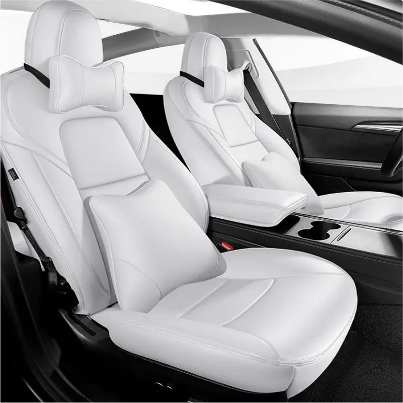 Universal Pink Leather Car Seat Covers Luxury Sports Design for Toyota SUV Front Full Set with Red Logo & Waterproof Feature