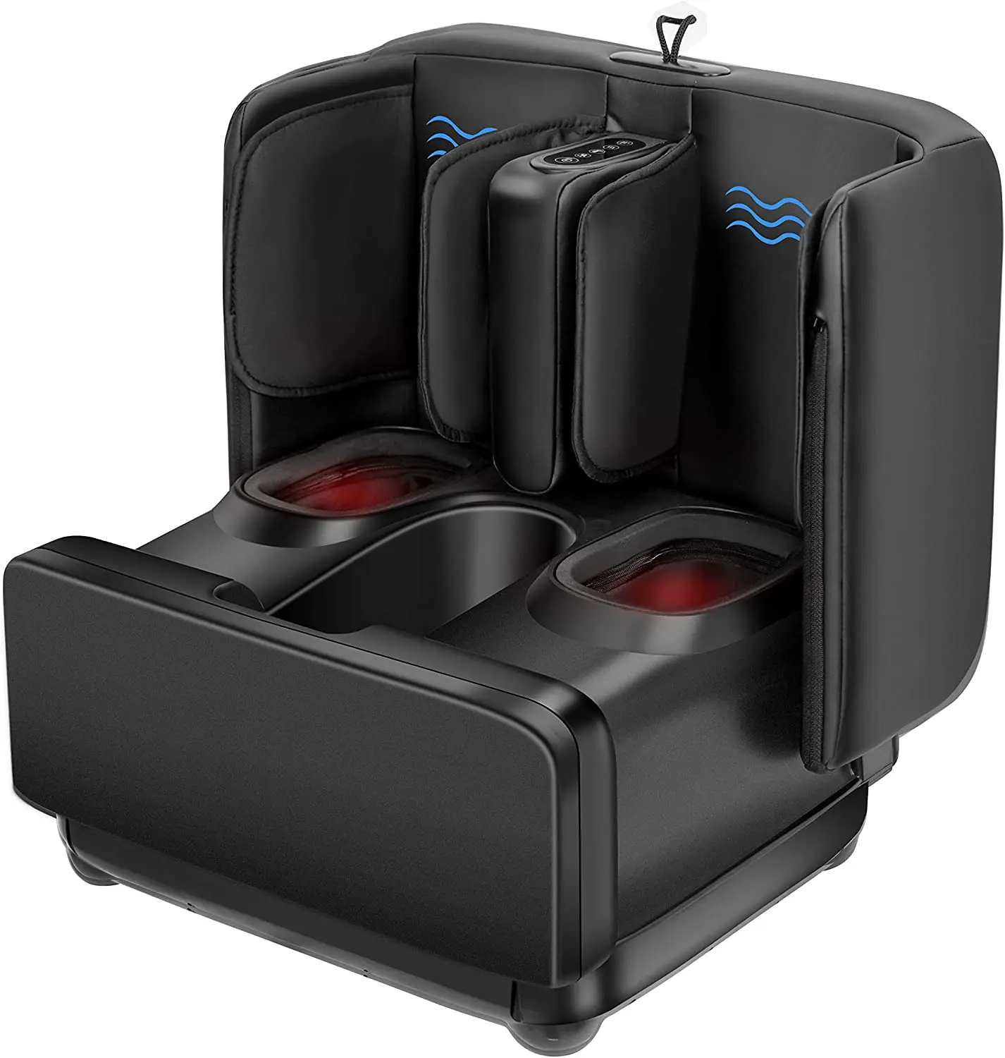 Comfier 2 in 1 Foot Massager & Ottoman Foot Rest,Shiatsu Foot and Calf Massager with Heat, foot rest