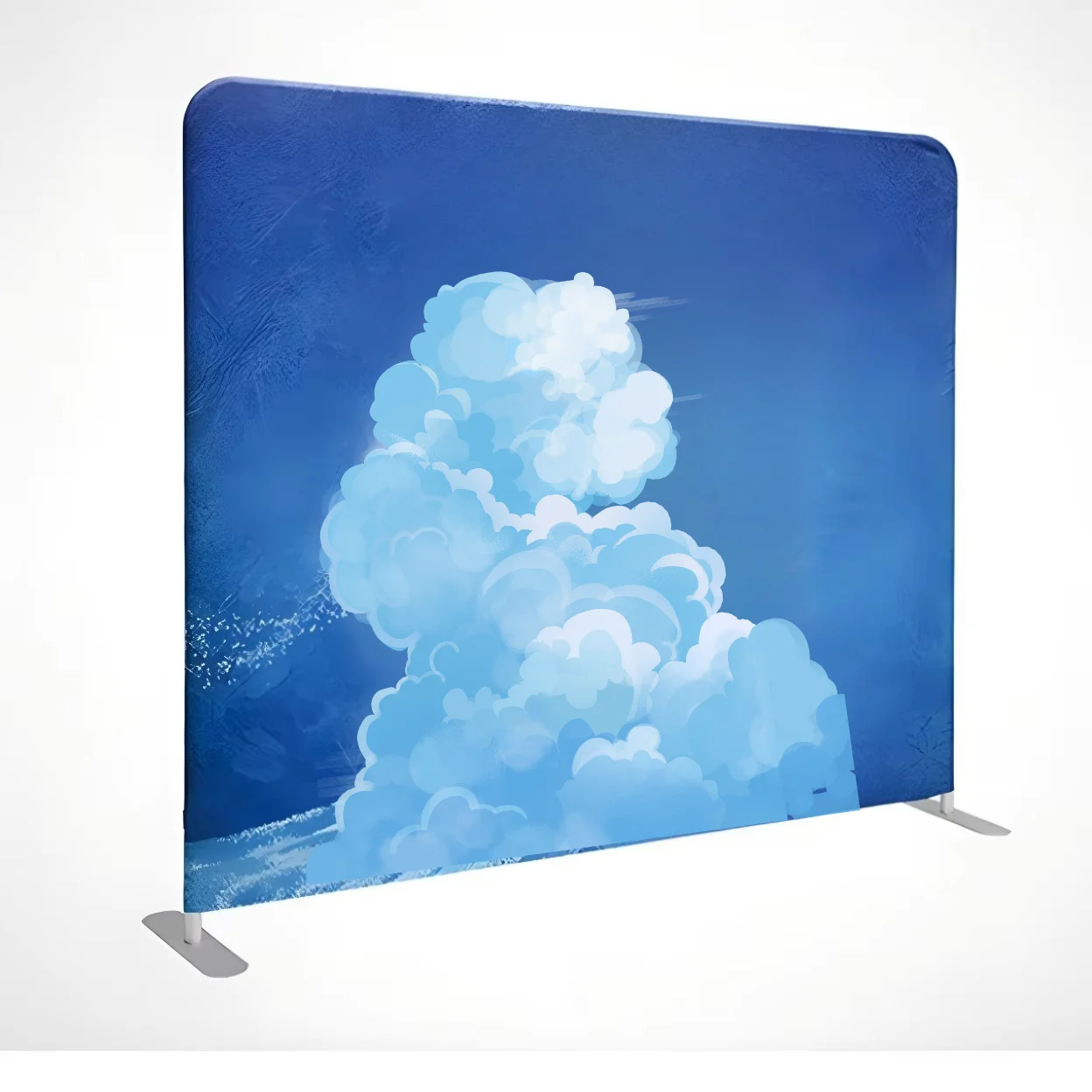 Customized 8ft Aluminum Portable Double-Sided Poster Display Stand Fast Screen Outdoor Floor Standing Exhibition Stand