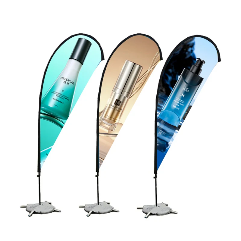 Promotion Advertising Custom Beach Flag With Pole and  Block Flag Square Flags For Event