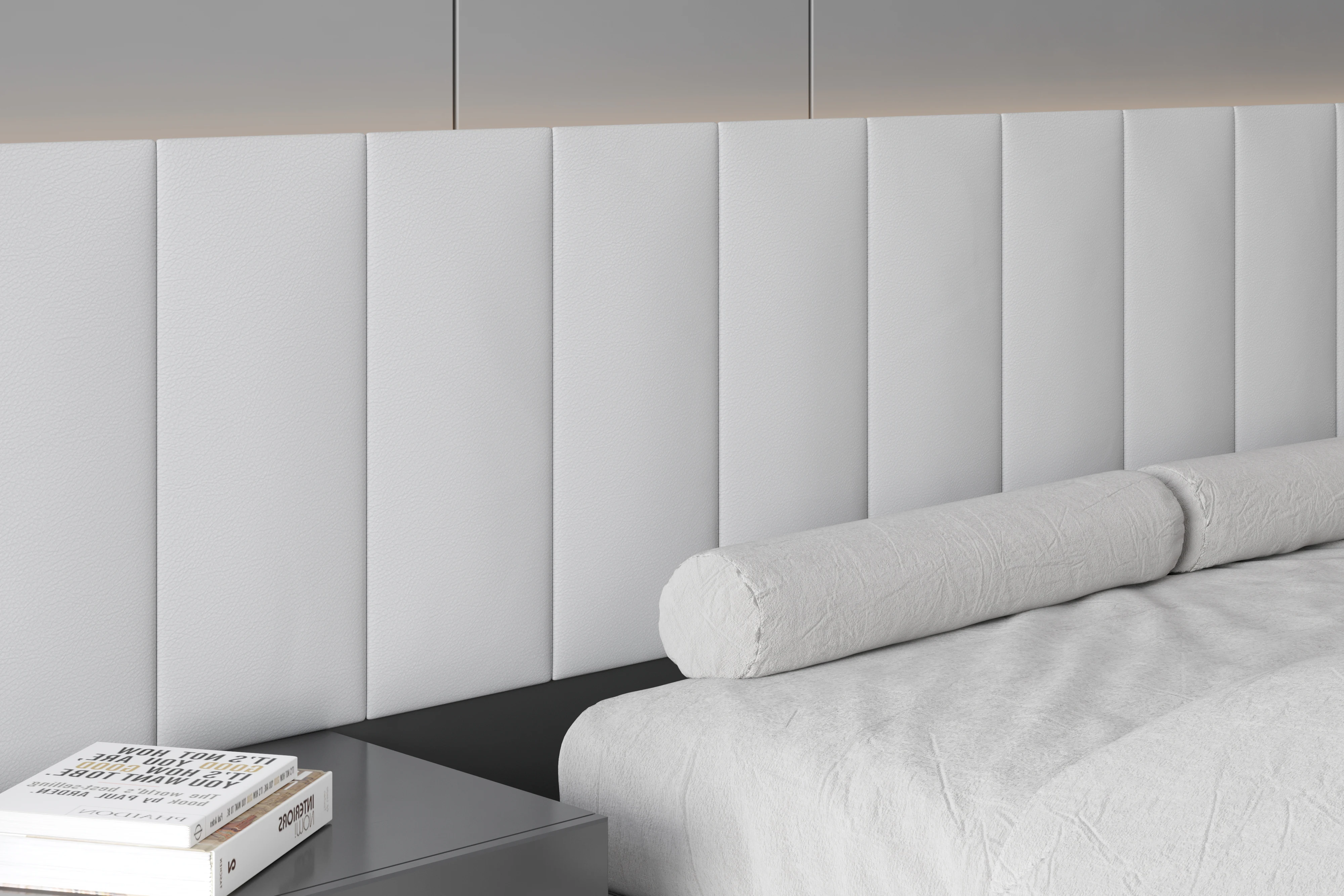 4D soft leather panel art series for wall ceiling decoration in bedroom modern design child protective device