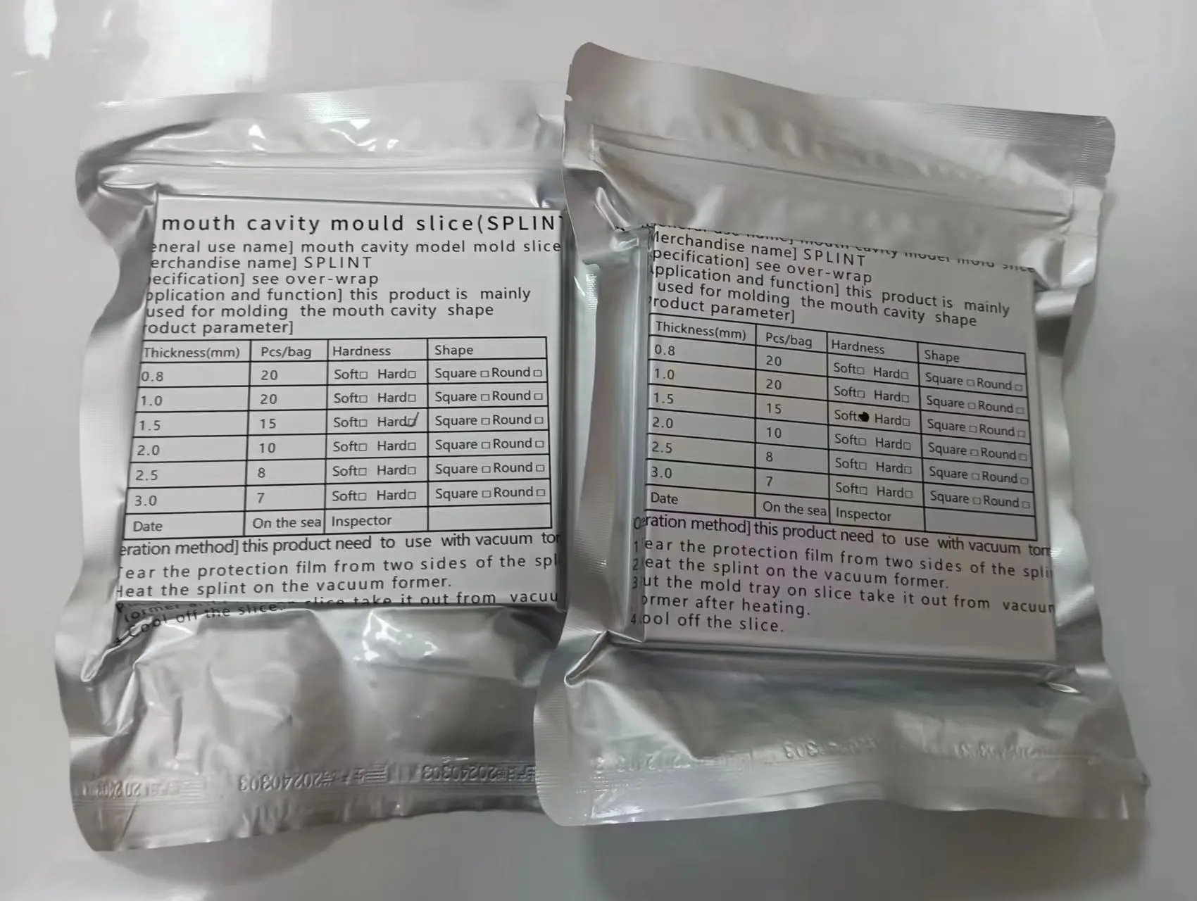 Mouth Cavity Mould Slice Dental Lab Splint Thermoforming Material Vacuum Forming for Surgical Tape Dental Thermoplastic Sheet