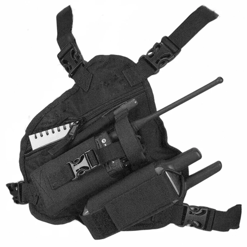 Multi-functional Radio Chest Harness Ring Holster Pack Walkie Talkie Vest Bag Pack Front Pouch Holster Vest Rig Radio Chest Bag