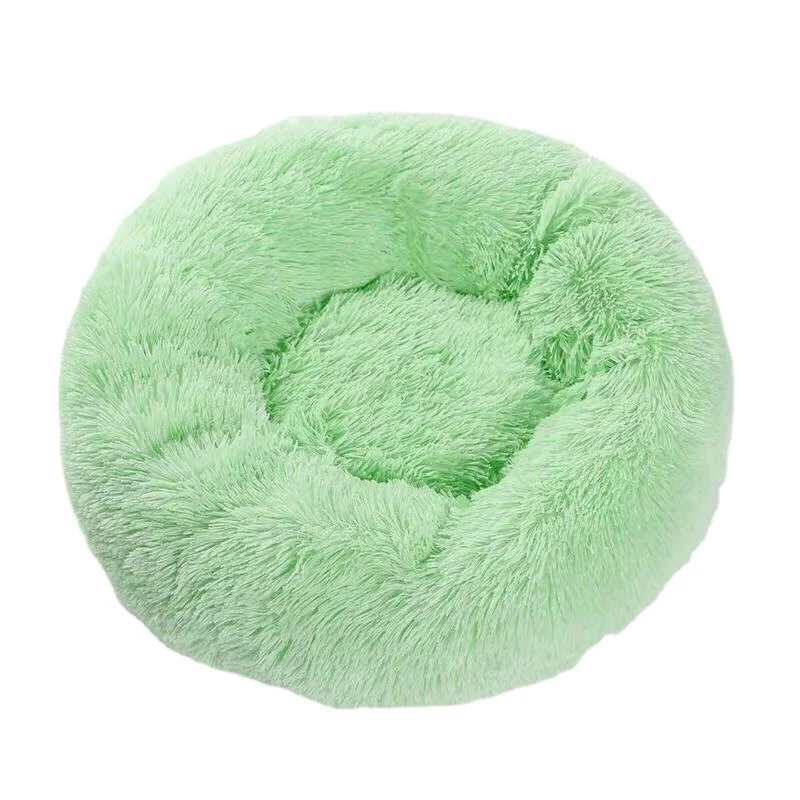 Wholesale China Anti Anxiety Plush Calming Pet Cat Dog Bed for Dogs and Cats Orthopedic Memory Foam Donut Round Washable Dog Bed
