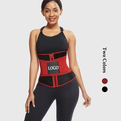 New Arrival Custom Logo Double Control Red Color Body Slimming Exercise Work Out Shape Wear Waist Trimmer Corset