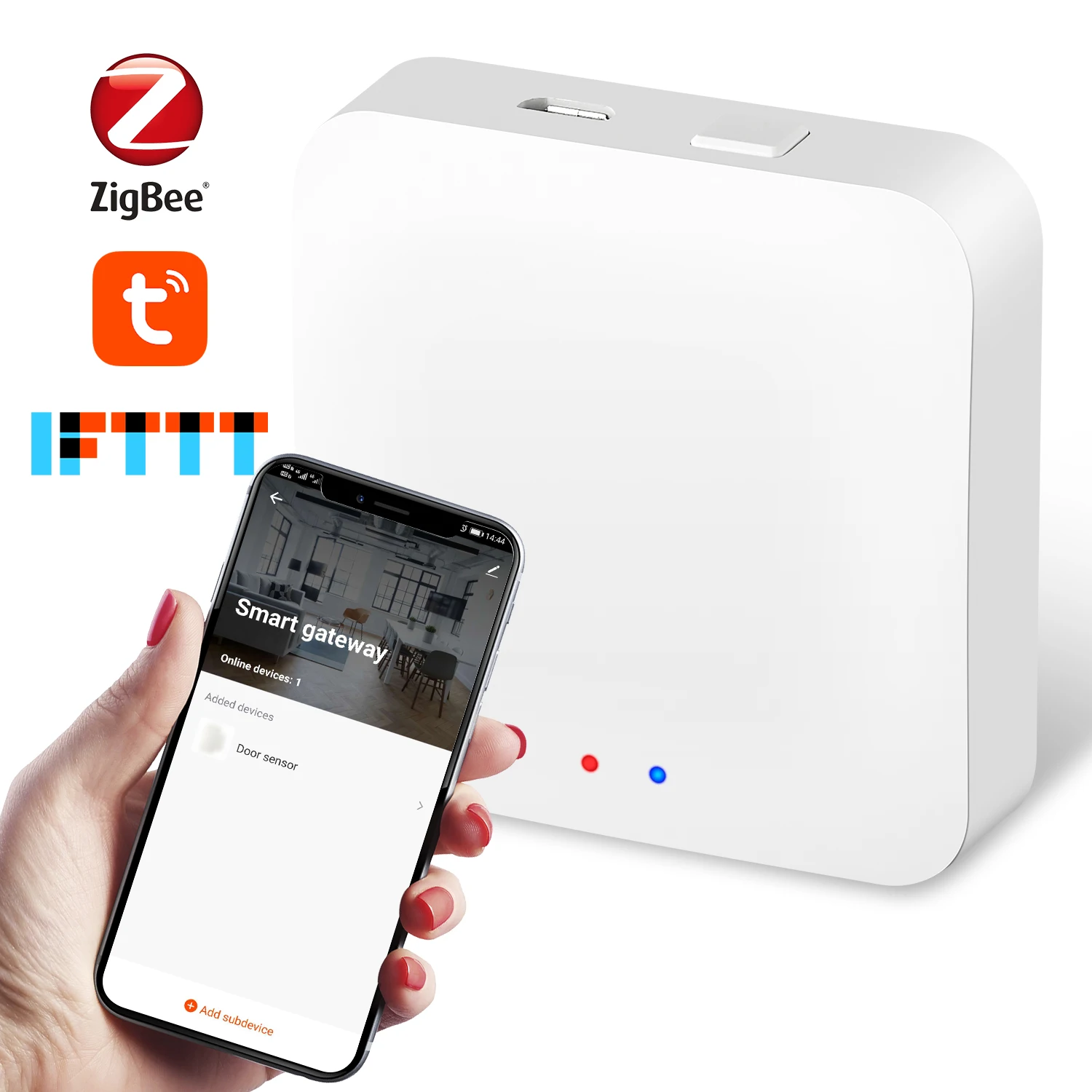 
Tuya App Remote Control Zigbee Modbus Gateway Iot Wifi Wireless 3.0 Hub Device Smart Home Automation System Zigbee Gateway 
