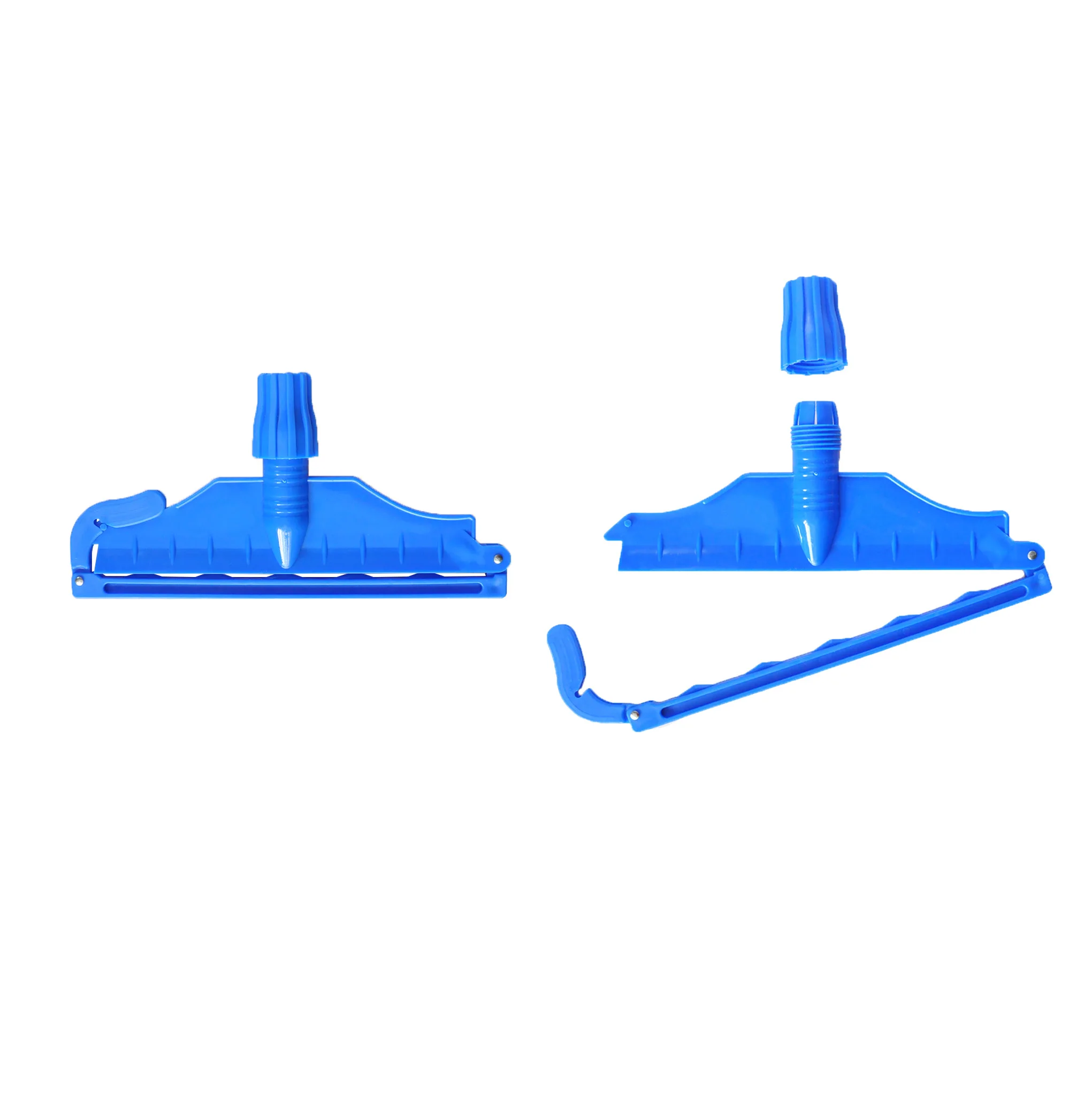 factory direct sale  blue color Household floor cotton mop head replaceable plastic clip chuck for kenducky loop-end mop