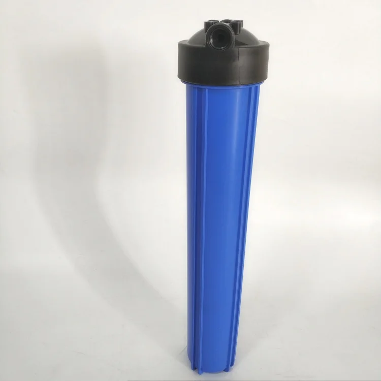 Household 20H 3/8 port 1/2 port single O ring clear plastic with pressure relief water filter cartridge housing