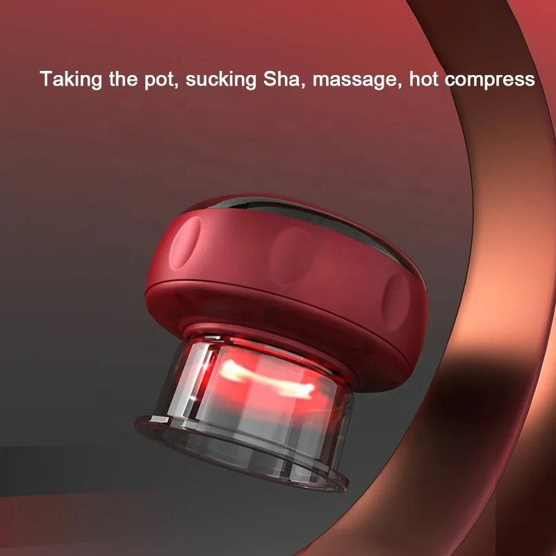 New Hot Sale Portable 6 Gears Intelligent Air Breathing Cupping Massage Device Warming Vacuum Electric Cupping Machine