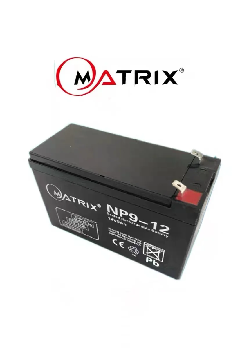 Matrix 12V9Ah NP9-12 sealed Maintenance-free Lead-acid Battery Elevator Emergency Light Access Control Fire Host UPS