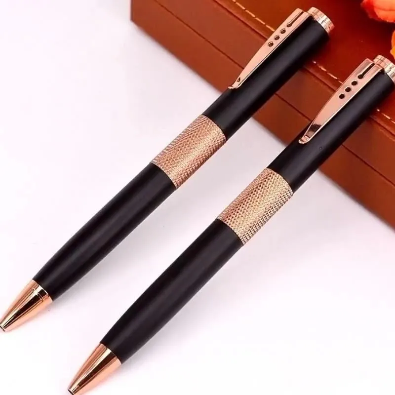 NEW Hot sale high quality luxury rose gold plating metal roller pen with custom logo color