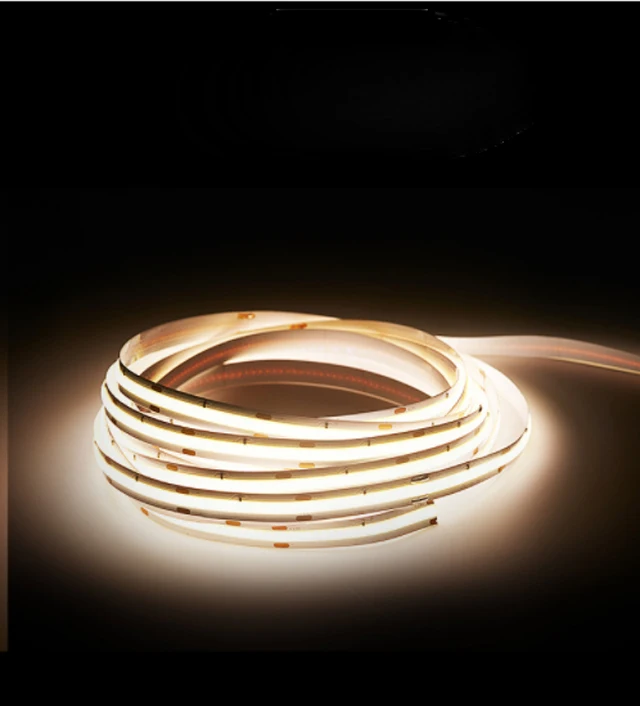 No dot high end led chip flexible ribbon  tape rope 24V cob led strip light