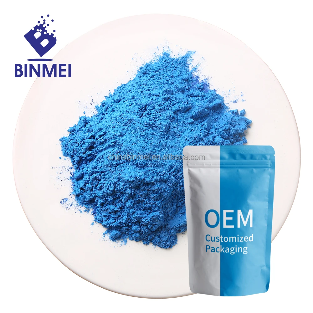BINMEI Supply High Quality Phycocyanin E6 Natural Blue Pigment Spirulina Blue China Factory Organic Blue Spirulina For Food